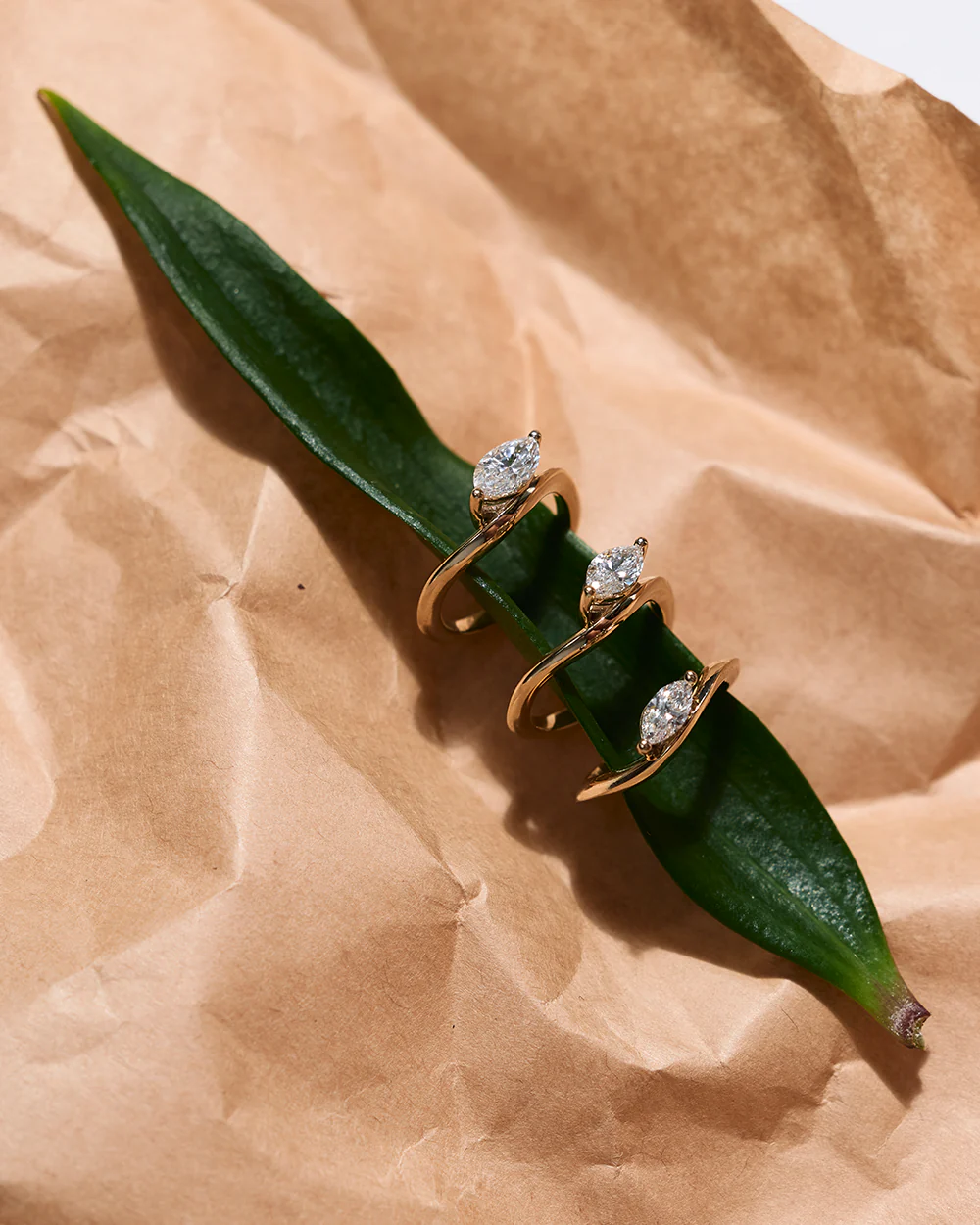Astra Marquise Natural Diamond Pinky Ring - Image 8