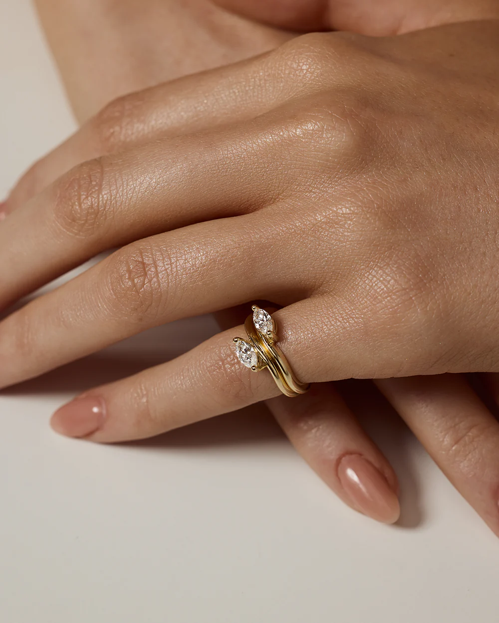 Astra Marquise Natural Diamond Pinky Ring - Image 6