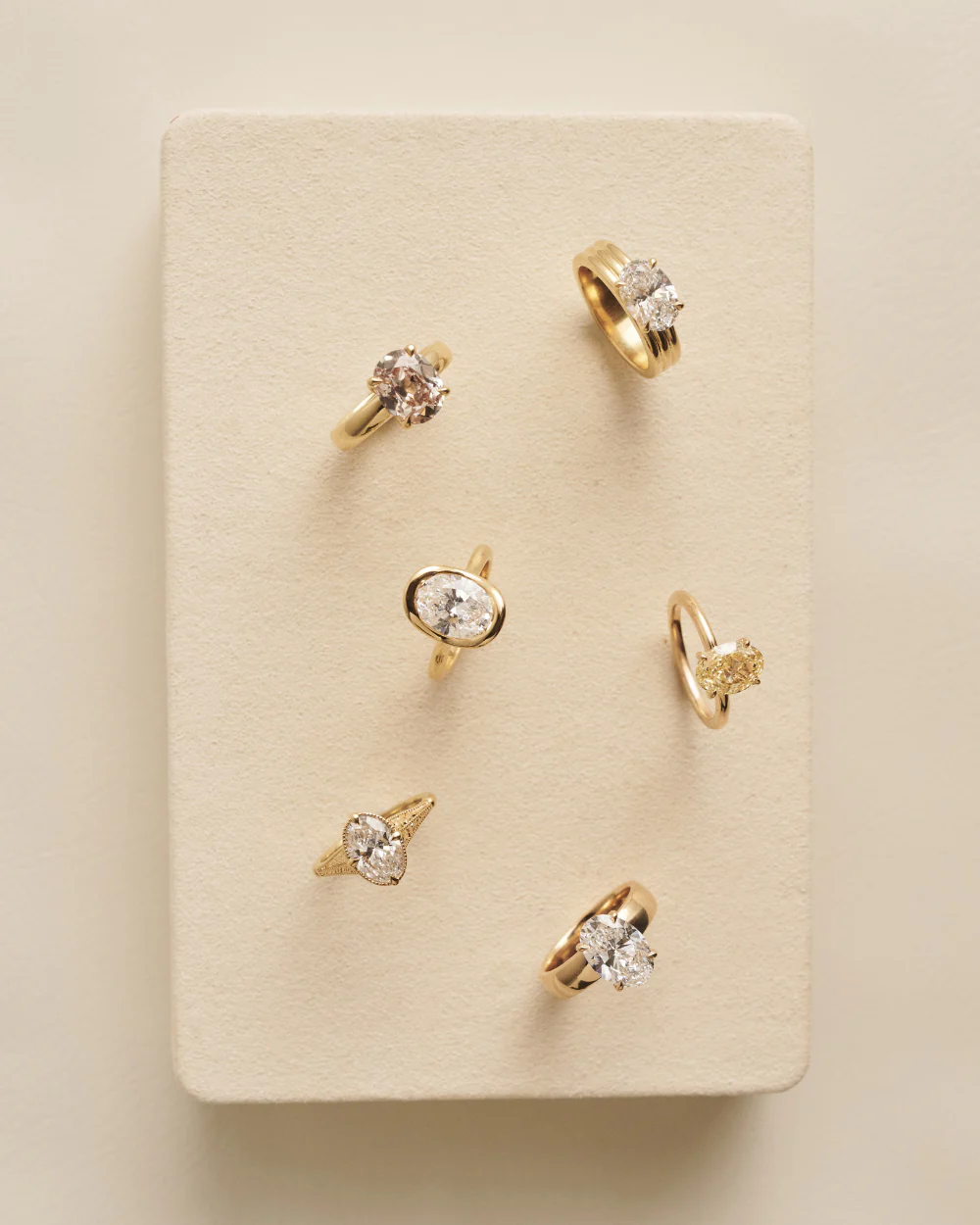Blair Triple Band East West Oval Engagement Ring - Image 6