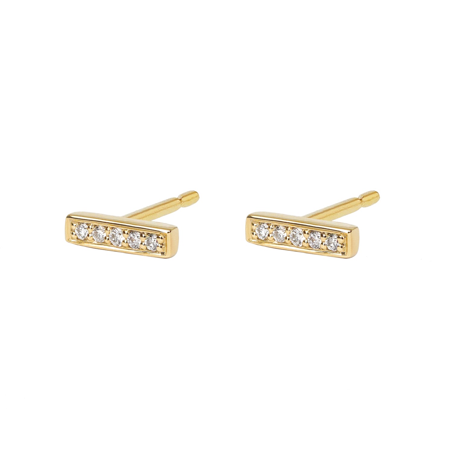Blaze Diamond Bar Earring - Image 4