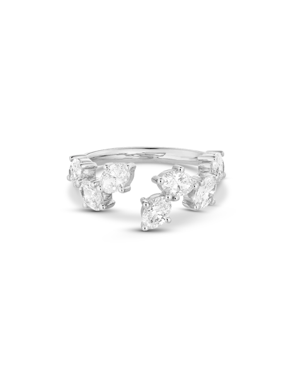 Camille Oval Diamond Wrap - White Gold