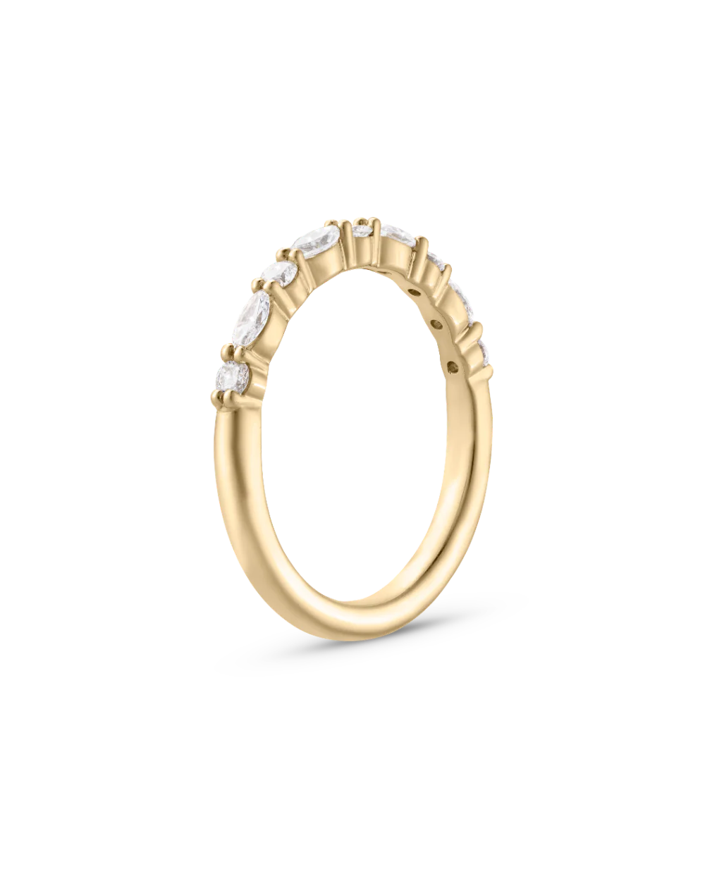 Eloise Bold Round and Marquise Diamond Band Yellow Gold - Image 3
