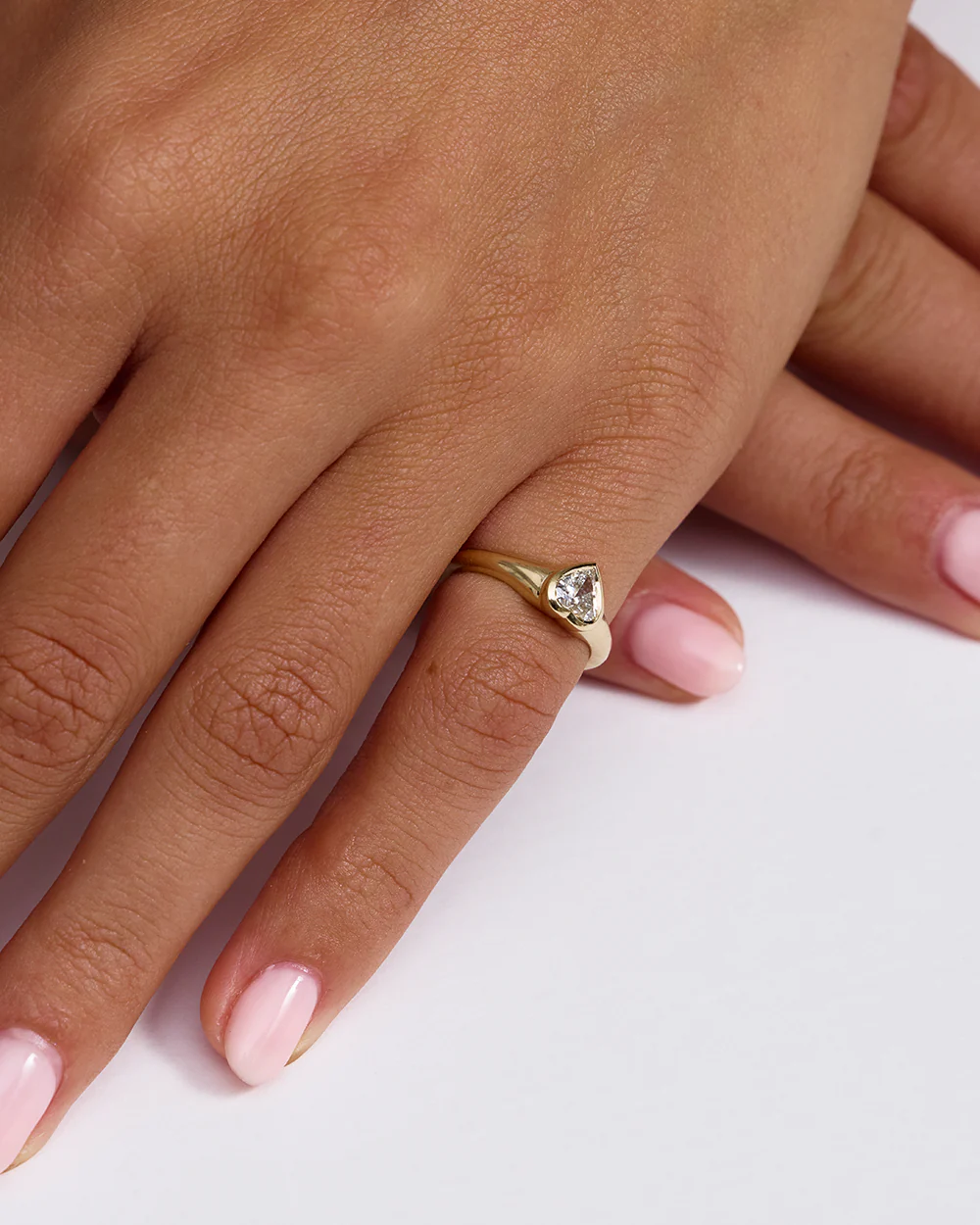 Heart Signet Pinky Ring - Image 5