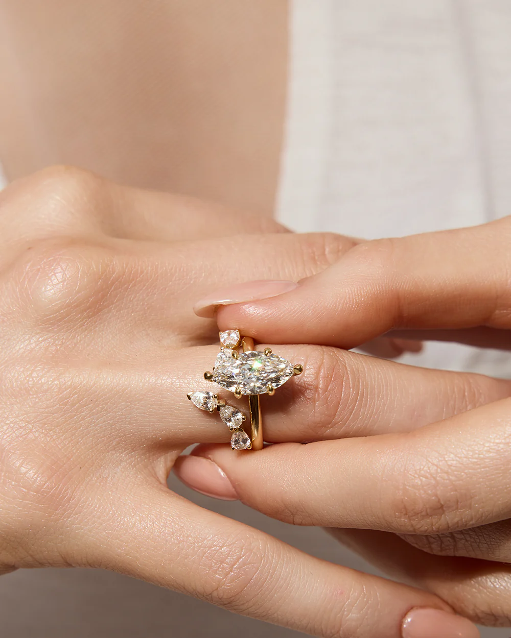 Ines Pear Diamond Wrap - Image 4