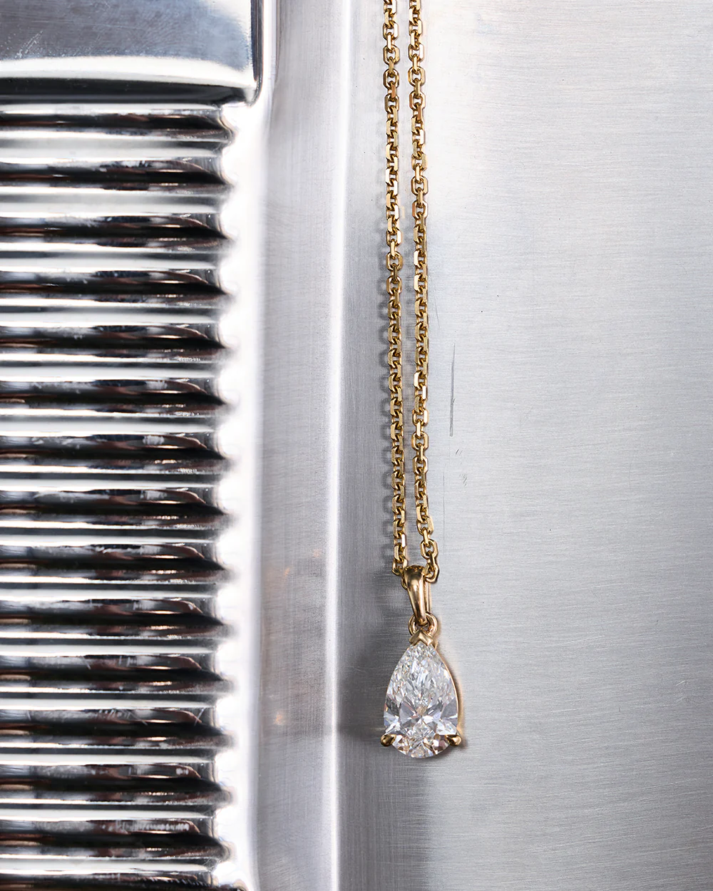 Leila Pear Diamond Necklace - Image 14