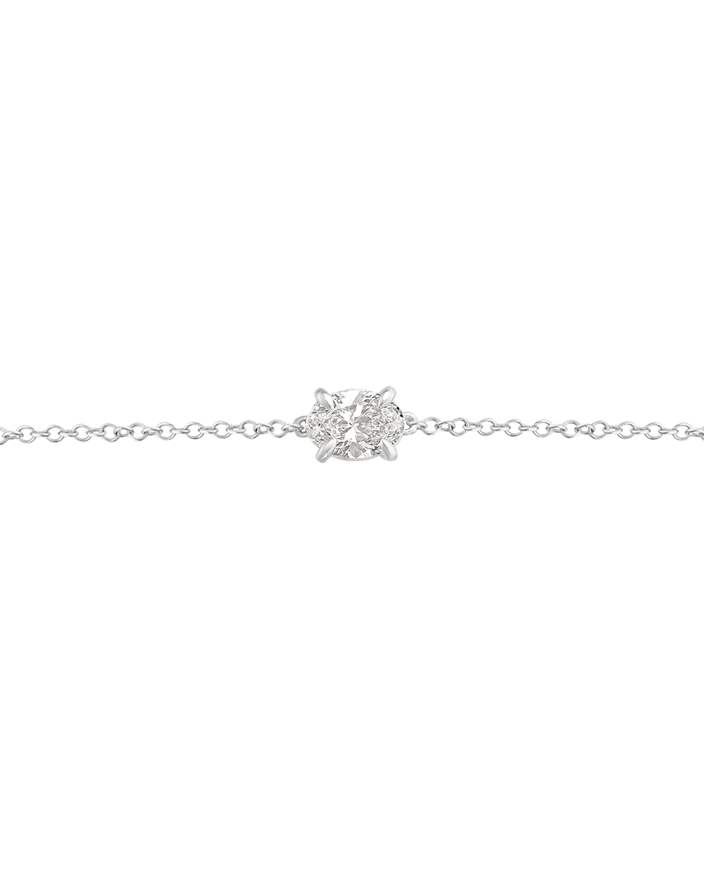 Linked for Life Oval Solitaire Diamond Bracelet - Image 3