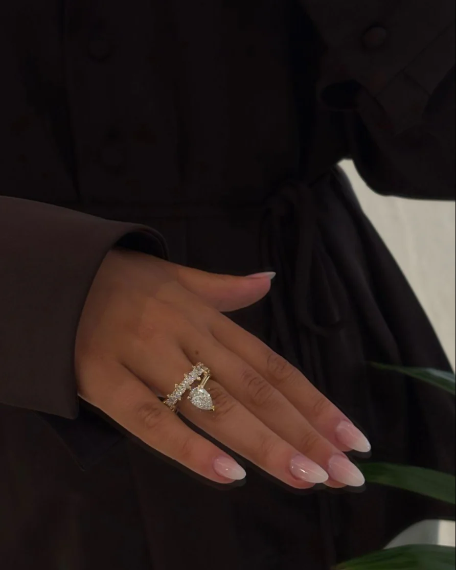 Mana Pear Diamond Engagement Ring - Image 11