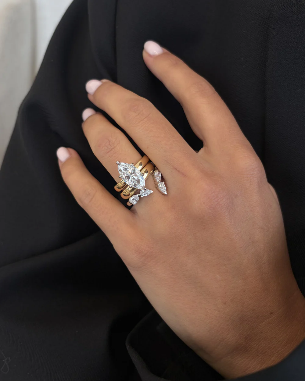 Montana 3.01ct Two Tone Marquise Diamond Engagement Ring - Image 5