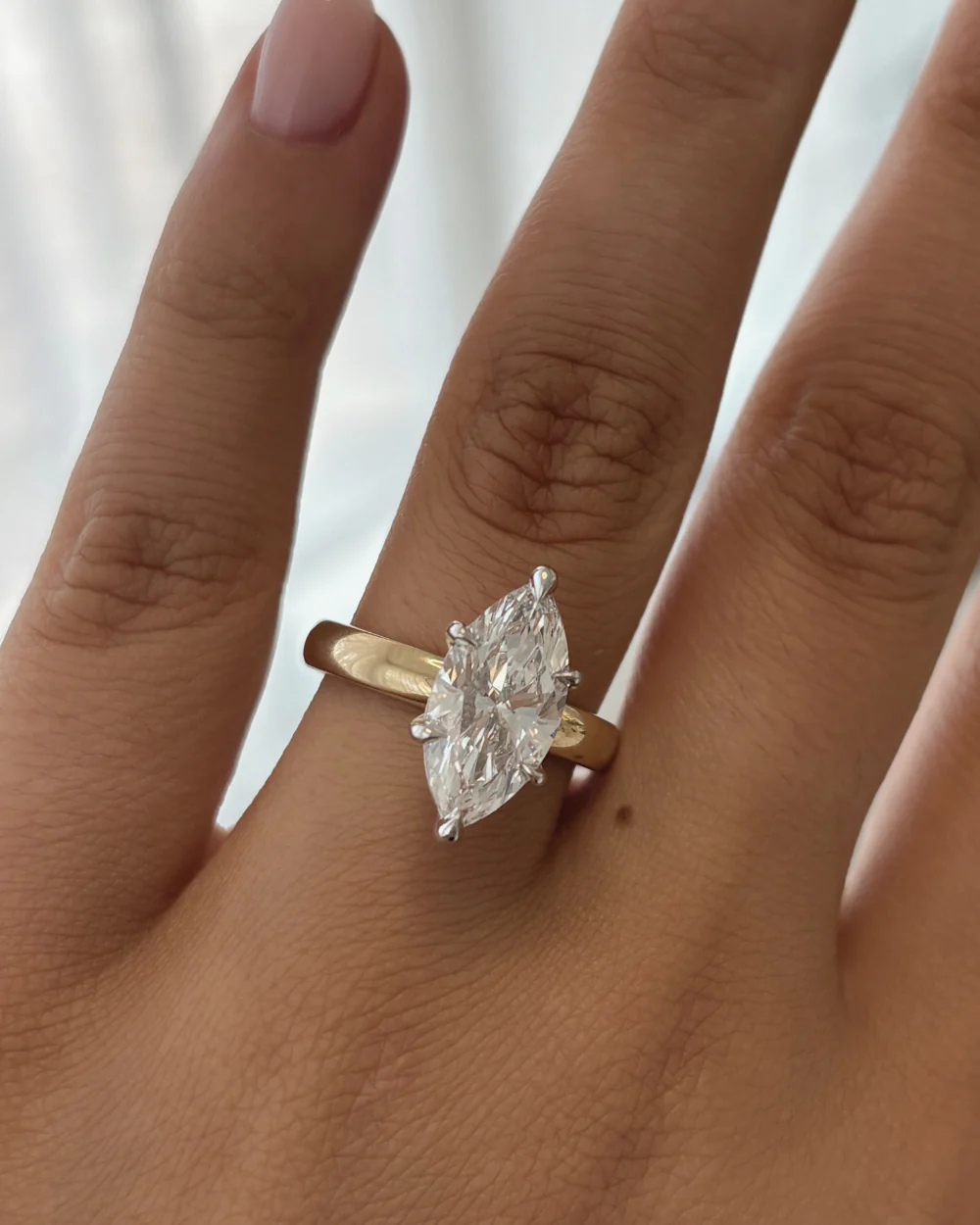 Montana 3.01ct Two Tone Marquise Diamond Engagement Ring - Image 6