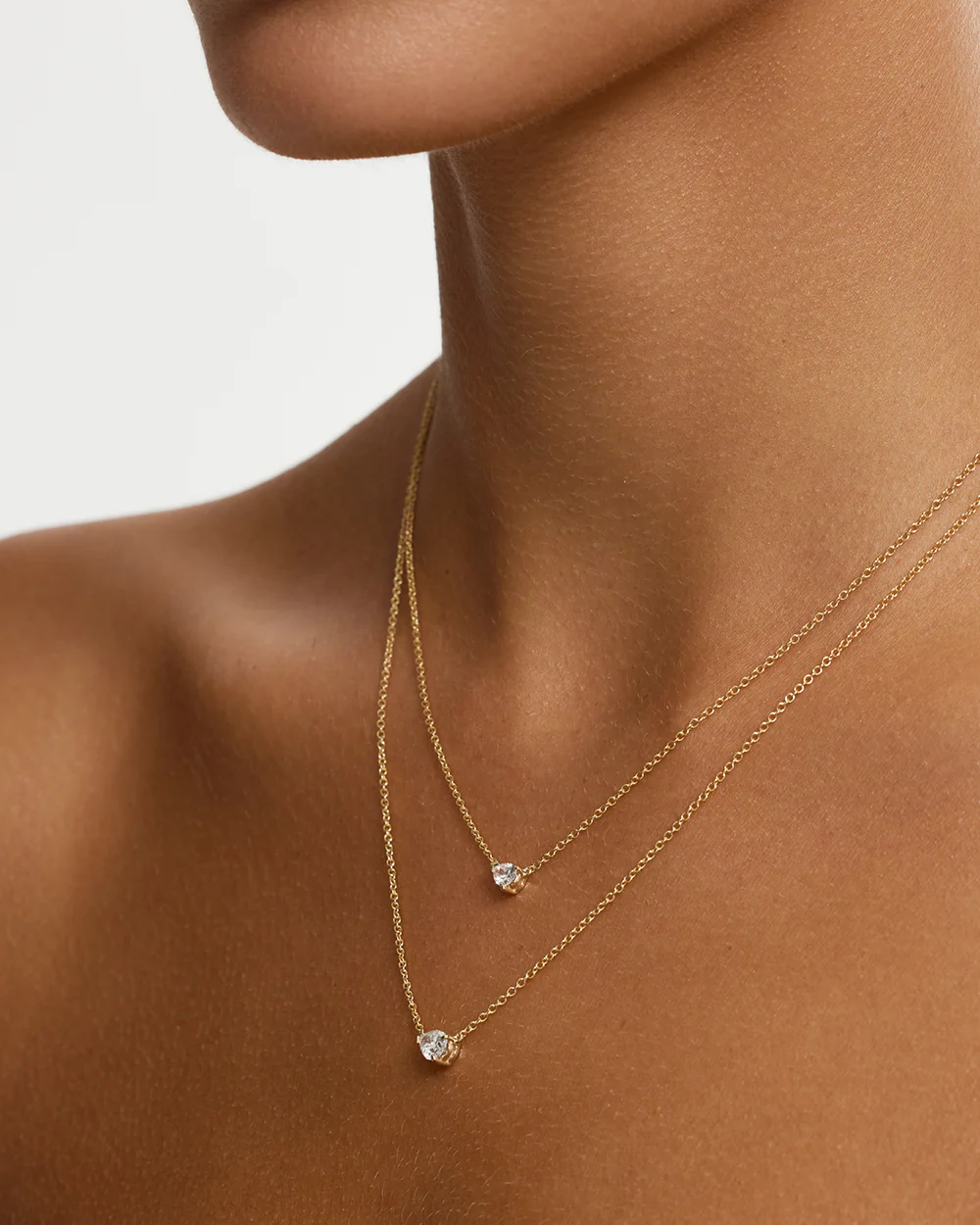 Pear Solitaire Diamond Necklace - Image 4