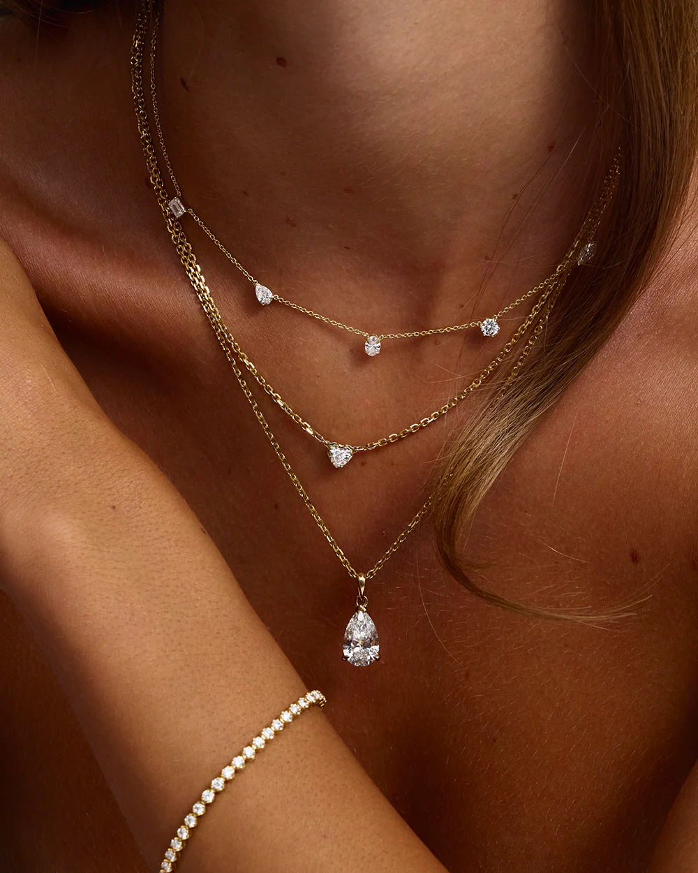 Petite Natural Diamond Tennis Bracelet - Image 9
