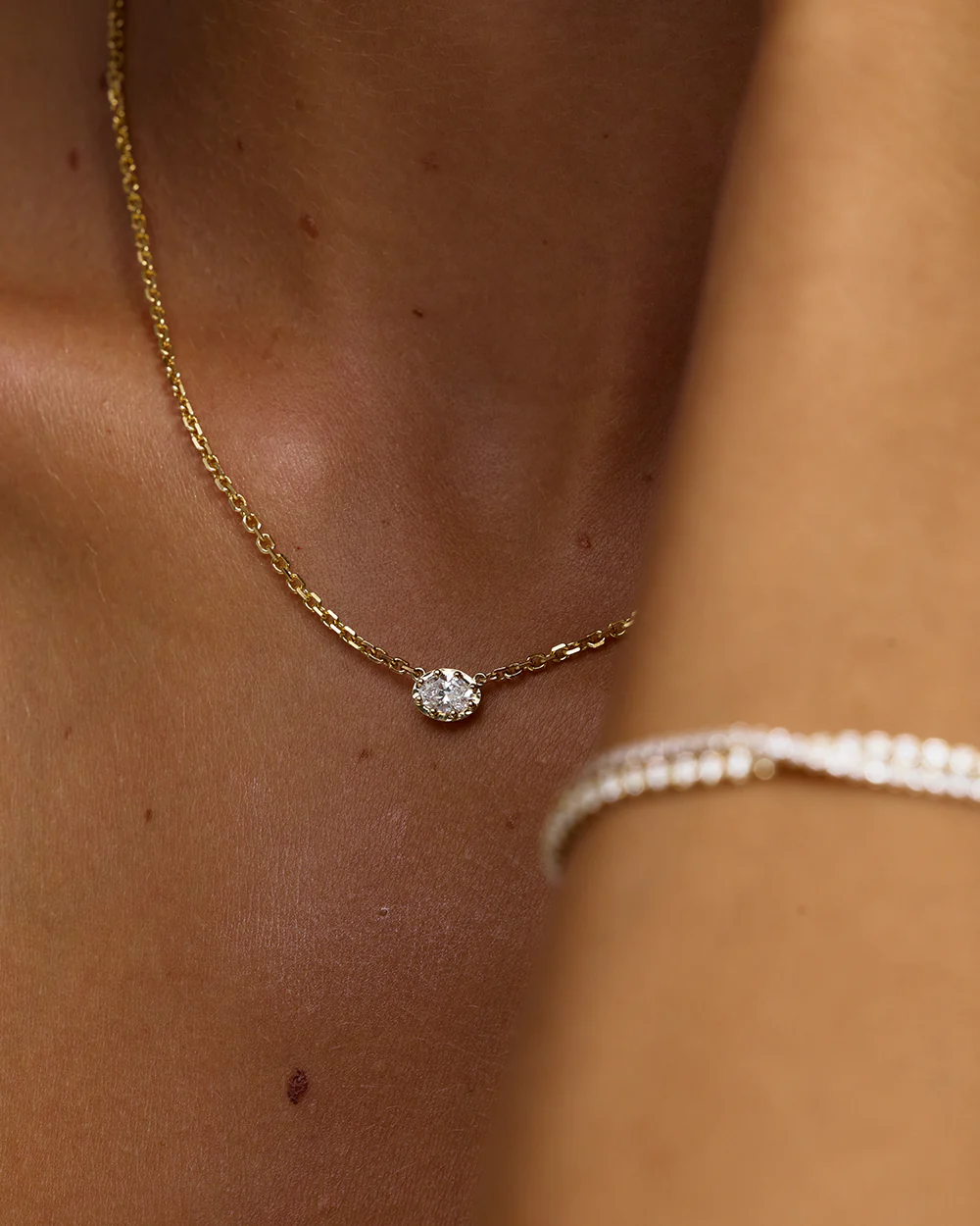 Sloane Oval Diamond Necklace - Image 4
