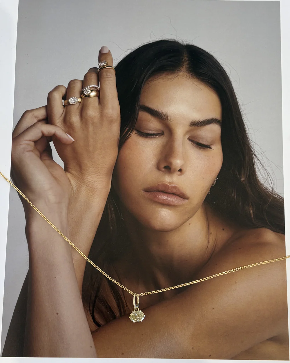 Victoria Yellow Oval Diamond Necklace - Image 6