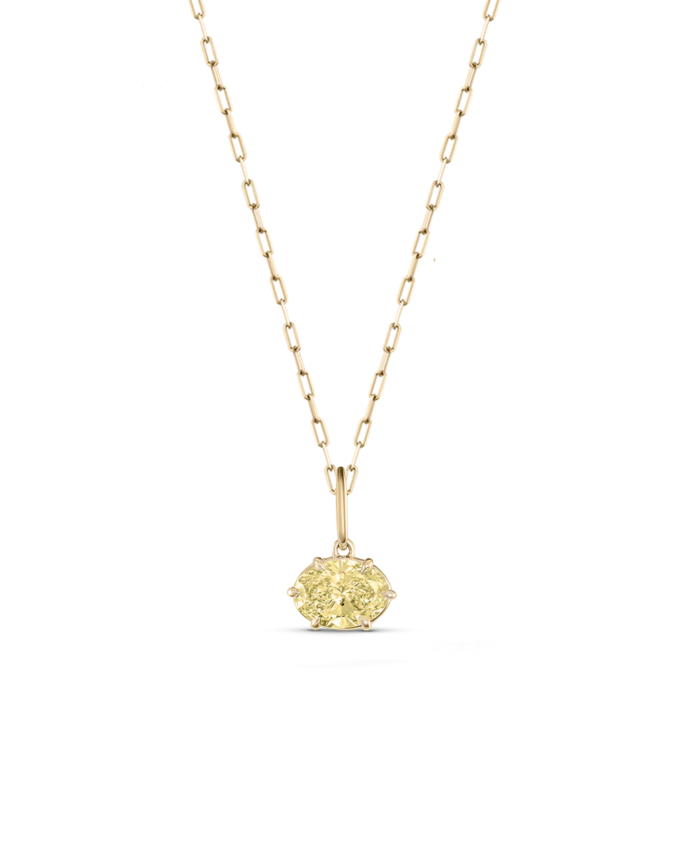 Victoria Yellow Oval Diamond Necklace - Image 9