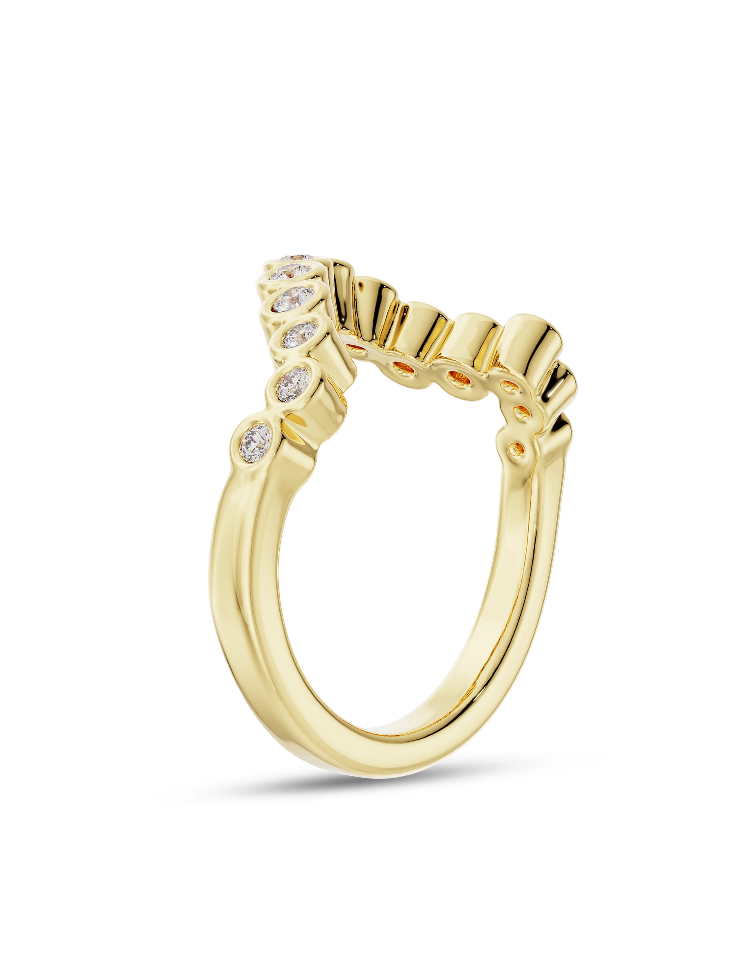 Zara Bezel Diamond Wedding Band - Image 3