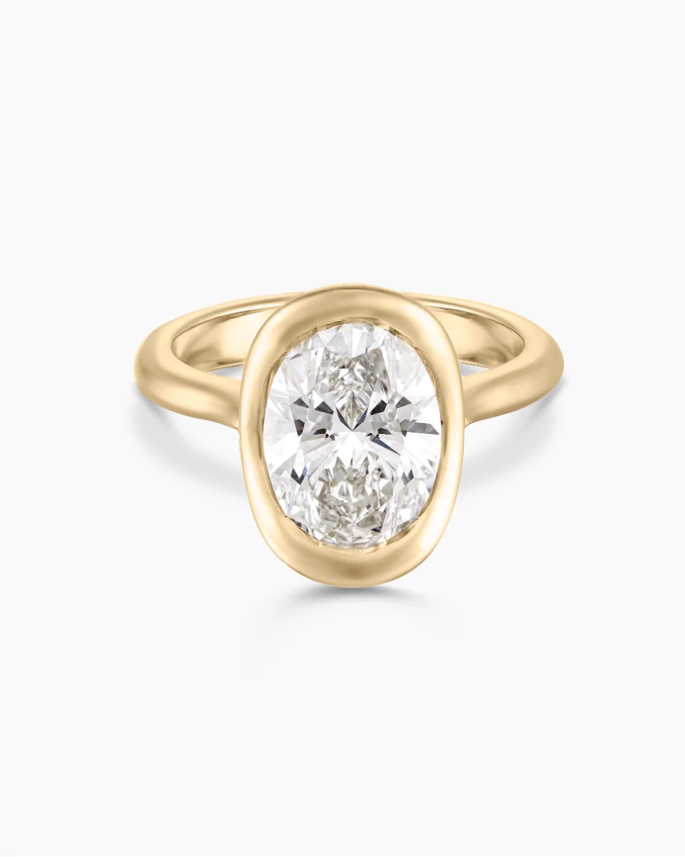 Zoe Oval Bezel Diamond Engagement Ring